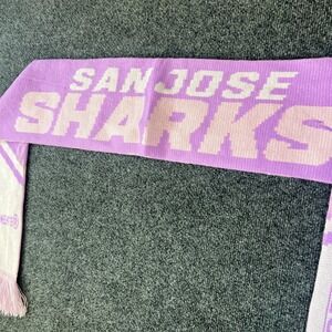 Idegy San Jose Sharks NHL Ice Hockey Fights Cancer Scarf Womens 60" Pink Acrylic